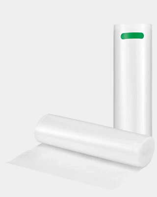 Bolsas selladoras al vacío 2 rollos 11 pulgadas X 50 pies bolsa de almacenamiento de sellado de grado alimenticio sin BPA Foto 1 de 4