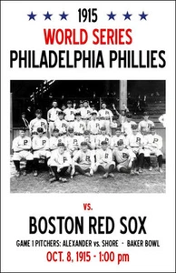 1915 World Series 11X17 Poster - Phillies vs. Red Sox - Picture 1 of 4