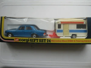 CORGI GS 24 MERCEDES CARAVAN SET FROM 1975 EXCELLENT ORIGINAL SET AS SHOWN - Picture 1 of 12