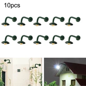 10x HO Scale 1:87 Street Bracket Lights Model Wall Lamp Posts LED Building Kit - Picture 1 of 24