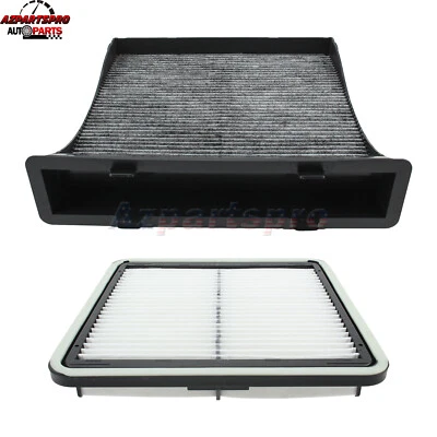Filtro de aire de cabina de motor y carbono de 2 piezas para Subaru XV Crosstrek H4 2013-2015 2,0 L Foto 1 de 4