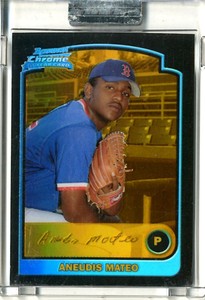2003 Bowman Chrome Gold Refractors Red Sox Baseball Card #258 Aneudis Mateo/170