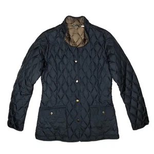 Eddie Bauer Navy Blue EB550 Goose Down Quilted Jacket Women’s Medium Tall MT - Picture 1 of 8