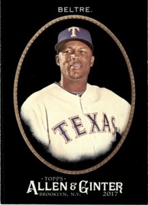 2017 Topps Allen & Ginter X Baseball Adrian Beltre Texas Rangers #126 NM