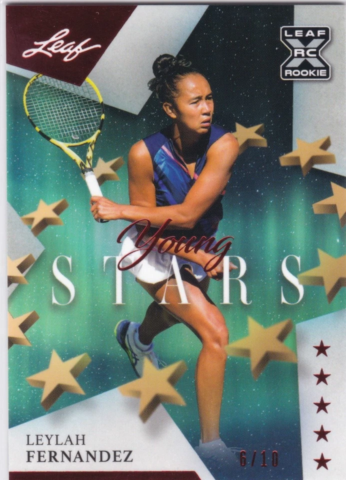 2021 Leaf Young Stars Red #30 Leylah Fernandez - Tennis Rookie XRC 6/10 - Image 1 of 2