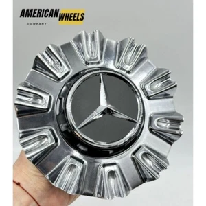 Genuine Center Hub Cap Cover for Mercedes GLS580 OEM Silver Chrome A2234000400 - Picture 1 of 8