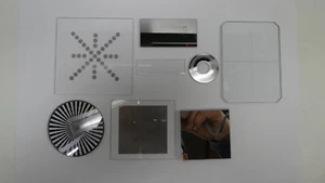 8x HEIDENHAIN_ZEISS Optical Calibration Reticle Pattern Cross TARGET Grid Glass - Picture 1 of 21