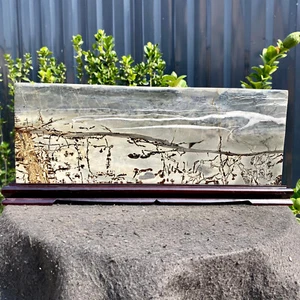 11.33LB Beautiful Natural Chinese Dendritic Limestone Picture Stone Guohua-Rare - Picture 1 of 18