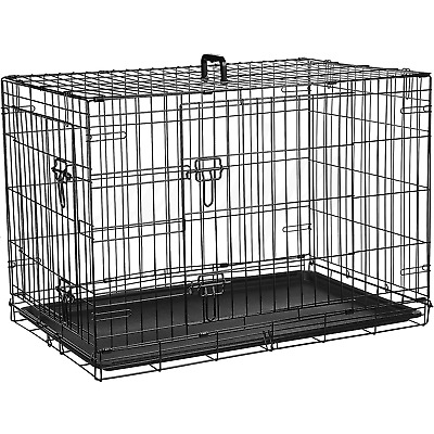Dog Cage Puppy Pet Crate Carrier - Small Medium Large S M L XL XXL Metal • 38.49£