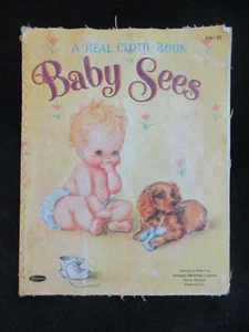 Vintage 1956 Whitman Publishing Co "Baby sieht" Stoffbuch # 2261:29 - Bild 1 von 5
