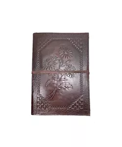 ROOGU Herbarium [L] Blumen Notiz Skizzen Lederbuch Vintage Retro Indien Handmade - Bild 1 von 8