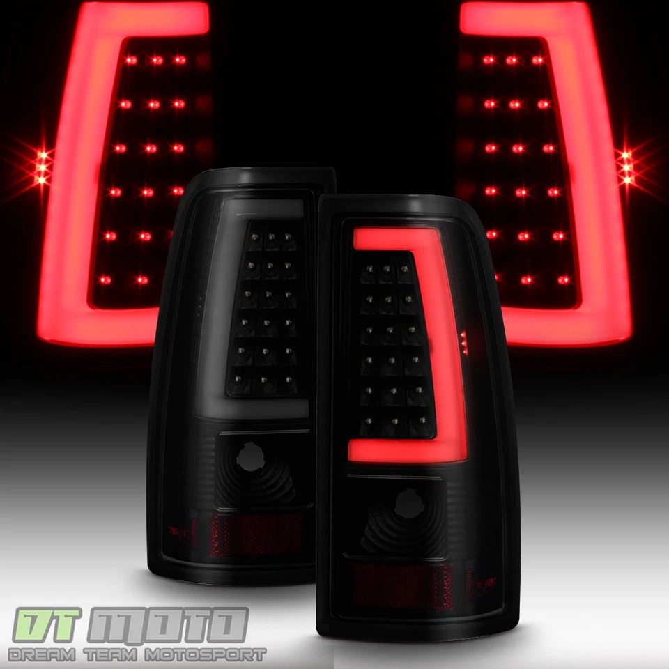 Luces traseras de tubo LED Black Smoke 1999-2006 GMC Sierra 99-02 Chevy Siverado Foto 1 de 4