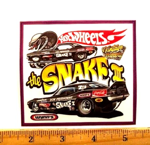 NHRA Drag Racing Don Prudhomme Black Snake III '73 Cuda Collage Sticker Decal - Picture 1 of 1