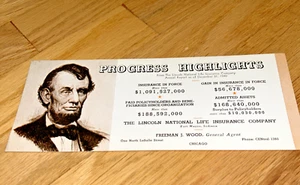 1940 LINCOLN NATIONAL LIFE INSURANCE Blotter PROGRESS HIGHLIGHTS - Picture 1 of 4