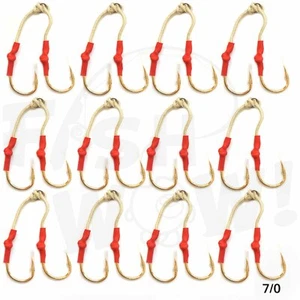 24 Talla 7/0 Oro 4x Gancho de Asistencia más Fuerte para Cuchillo de Velocidad Vertical Plantillas de Mariposa - Imagen 1 de 4