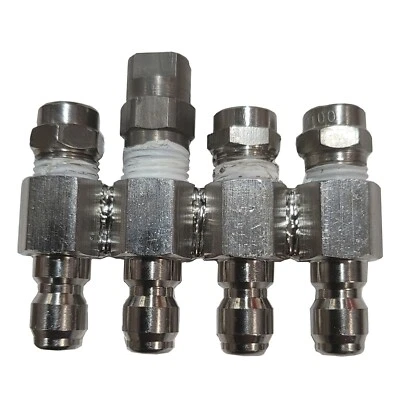 AMERICAN AIRLESS 4 Piece Stainless Steel Nozzle Holder 5-6 gpm Pressure Wash SoftWash