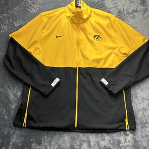 Nike On Field Men's XL Iowa Hawkeys Full Zip Jacket Yellow Black Football - Picture 1 of 7