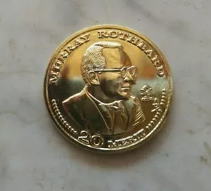 Free Republic Liberland 20 Merit Fantasy Coin Round Gold-Tone Europe Micronation - Picture 1 of 2