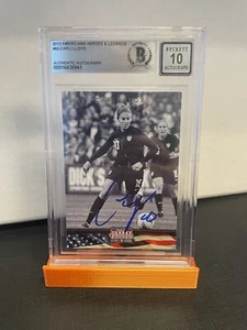 2012 AMERICANA HEROES USWNT - CARLI LLOYD - SIGNED BECKETT CERTIFIED AUTO 10 - Picture 1 of 2