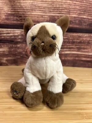 GANZ WEBKINZ SIAMESE CAT KITTEN PLUSH STUFFED ANIMAL No. HM160 - NO CODE - Image 1 of 4
