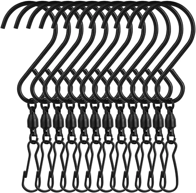 12 Pack Swivel Hooks Clips Wind Spinner S Hook Clips Hanging Wind Chimes - Image 1 of 4