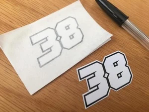 Bradley Smith Startnummer 38 (sehr kleines Paar) - UK VERKÄUFER - Bild 1 von 1