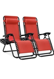 Verstellbarer Sessel Liegen Outdoor, Strand, Park Camping Purpurrot - Bild 1 von 7