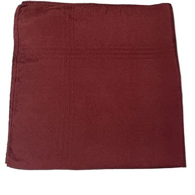 Cuadrado de Bolsillo Vintage 100% Seda Borgoña Hecho en Inglaterra Antiguo Money Heritage Foto 1 de 4