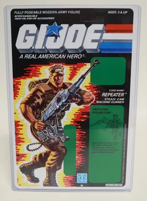 Repeater Steadi-Cam Machine GI Joe Repro Reproduction Cardback Figure File Card - Image 1 of 4