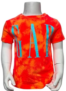 GAP Baby Boys Lovely Orange Blue Short Sleeve Pullover Cotton T Shirt Top - Picture 1 of 2
