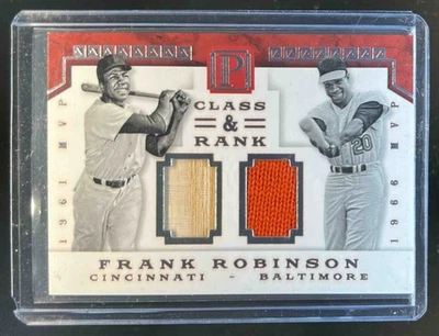 2016 Panini Pantheon Frank Robinson Class and Rank Duals Jersey Bat #61/99 - Image 1 of 2