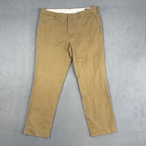 Polo Ralph Lauren Chino Pants Mens 36x30 Flat Front Khaki Vintage Preppy - Picture 1 of 12