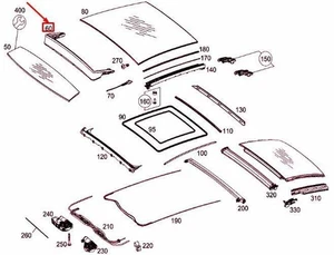 Deflector de viento genuino Mercedes-Benz GLA GLC clase C A2057807700 - Imagen 1 de 3