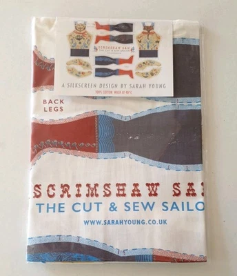 Sarah Young / Scrimshaw Sam Sailor Tea Towel or Cut and Sew Kit - Image 1 of 4