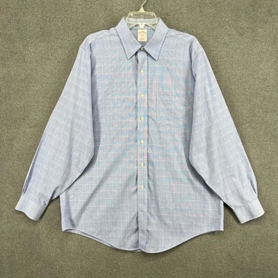 Camisa Brooks Brothers Para Hombre 16.5 4/5 Cuadros Botones Ajuste Tradicional Algodón Foto 1 de 4