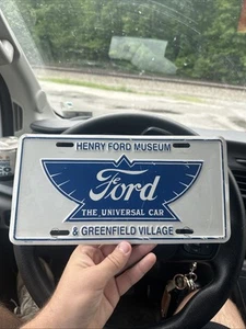 Vtg Henry Ford Automobile Museum Booster License Plate Ford Cars - Picture 1 of 4