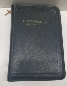 Holy Bible illustrated Self-Pronouncing Edition Old and New Testament KJV Zipper - Imagen 1 de 8