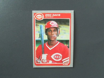 Tarjeta de novato Fleer Eric Davis 1985 #533 Foto 1 de 2