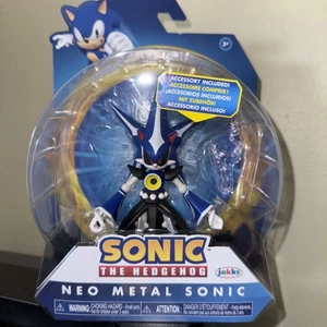 SONIC THE HEDGEHOG NEO METAL SONIC WITH WAND 4” Inch Action Figure JAKKS 2024 - Picture 1 of 3