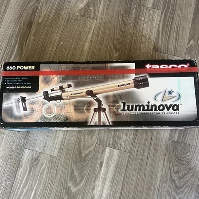 Tasco Luminova 660 x 60mm Refractor Telescope Model 40060660 Used - Image 1 of 4