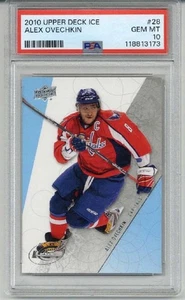 2010 UPPER DECK ICE #28 ALEXANDER OVECHKIN CARD CAPITALS PSA 10 LOW POP 15 RARE - Bild 1 von 2