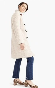 J Crew Sherpa Teddybär Knebelmantel cremefarben Damengröße Small K2605 - Bild 1 von 10