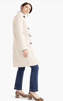 J экипажа шерпа плюшевый медведь переключения пальто кремовый женский размер маленький K2605 - Изображение 1 из 4