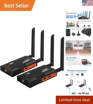 Seamless 250m Wireless HDMI Extender with IR Remote & Easy Setup – 4RX Support - Image 1 of 4