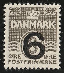Dänemark Scott 268v/AFA 262a, 6/8ø Zuschlag Type I, postfrisch/MNH - Bild 1 von 3