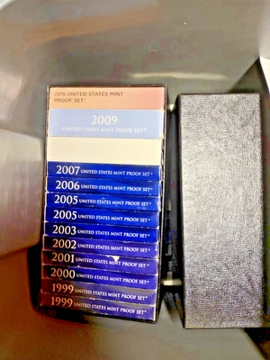 1999 thu 2015 proof set lot see pictures - Image 1 of 4