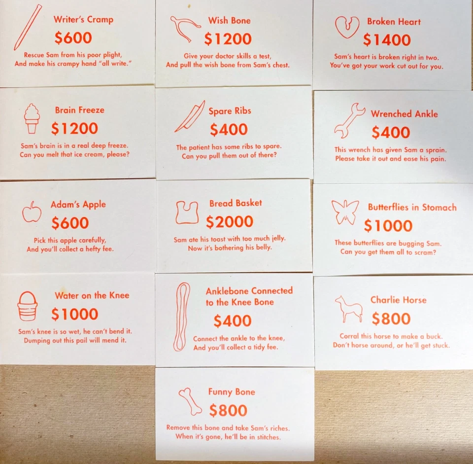 Juego de mesa Operation Reemplazo de cartas de especialista que elijas con congelación cerebral  Foto 1 de 1