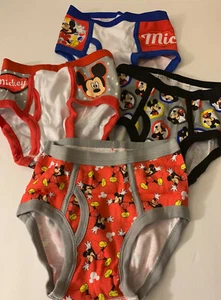 Disney Mickey Mouse Boys 4 Pair Briefs Size 4 - Picture 1 of 2