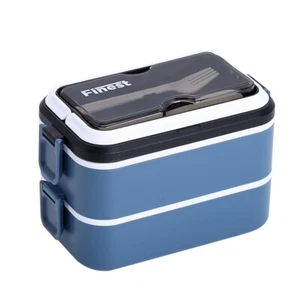 stackable stainless steel bento box-1400ML lunch box with Utensil set, leak free - Picture 1 of 10
