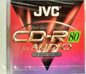 JVC CD-R80 / CD-RA80 Digital Audio Music CD-R Blank Recordable Disc 80 MINS NEW - Picture 1 of 6